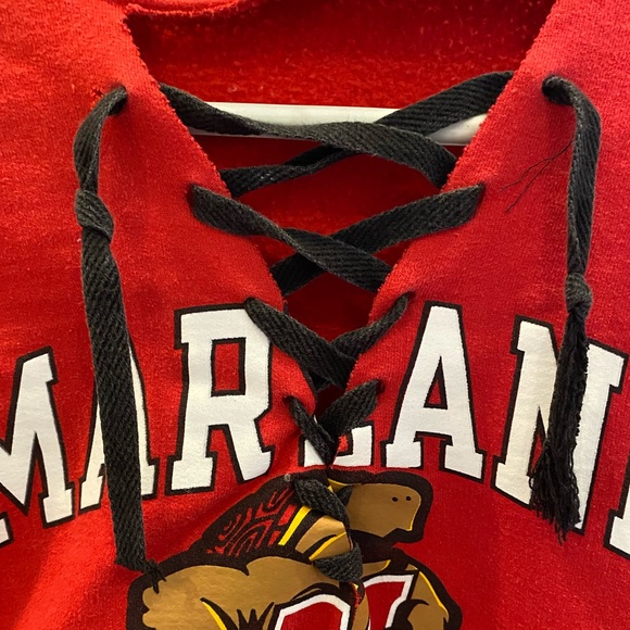red champion hoodie maryland with lace and cut out - Picture 2 of 4